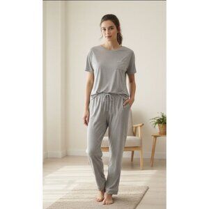 State of Day Modal Pajama Set Womens XXL Gray Short Sleeve Lounge Sleepwear